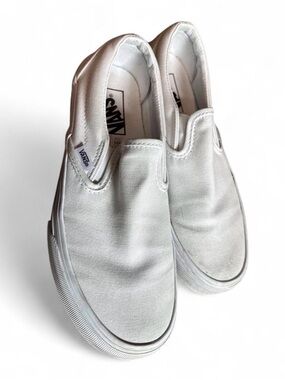 Vans White Slip-On Canvas Skater Shoes